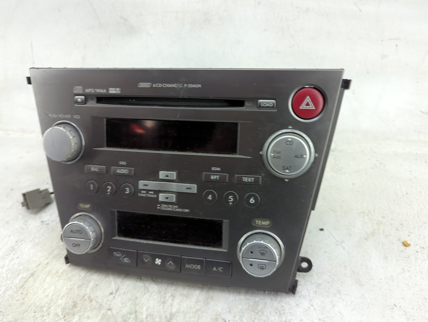 2007-2008 Subaru Legacy Radio AM FM Cd Player Receiver Replacement P/N:86201AG67B CQ-EF1761X Fits Fits 2007 2008 OEM Used Au