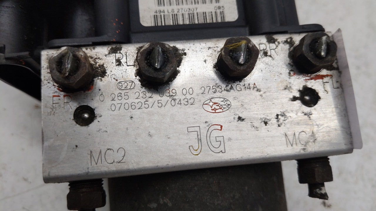 2008-2009 Subaru Legacy ABS Pump Control Module Replacement P/N:27534AG14A Fits Fits 2008 2009 OEM Used Auto Parts - Oemused