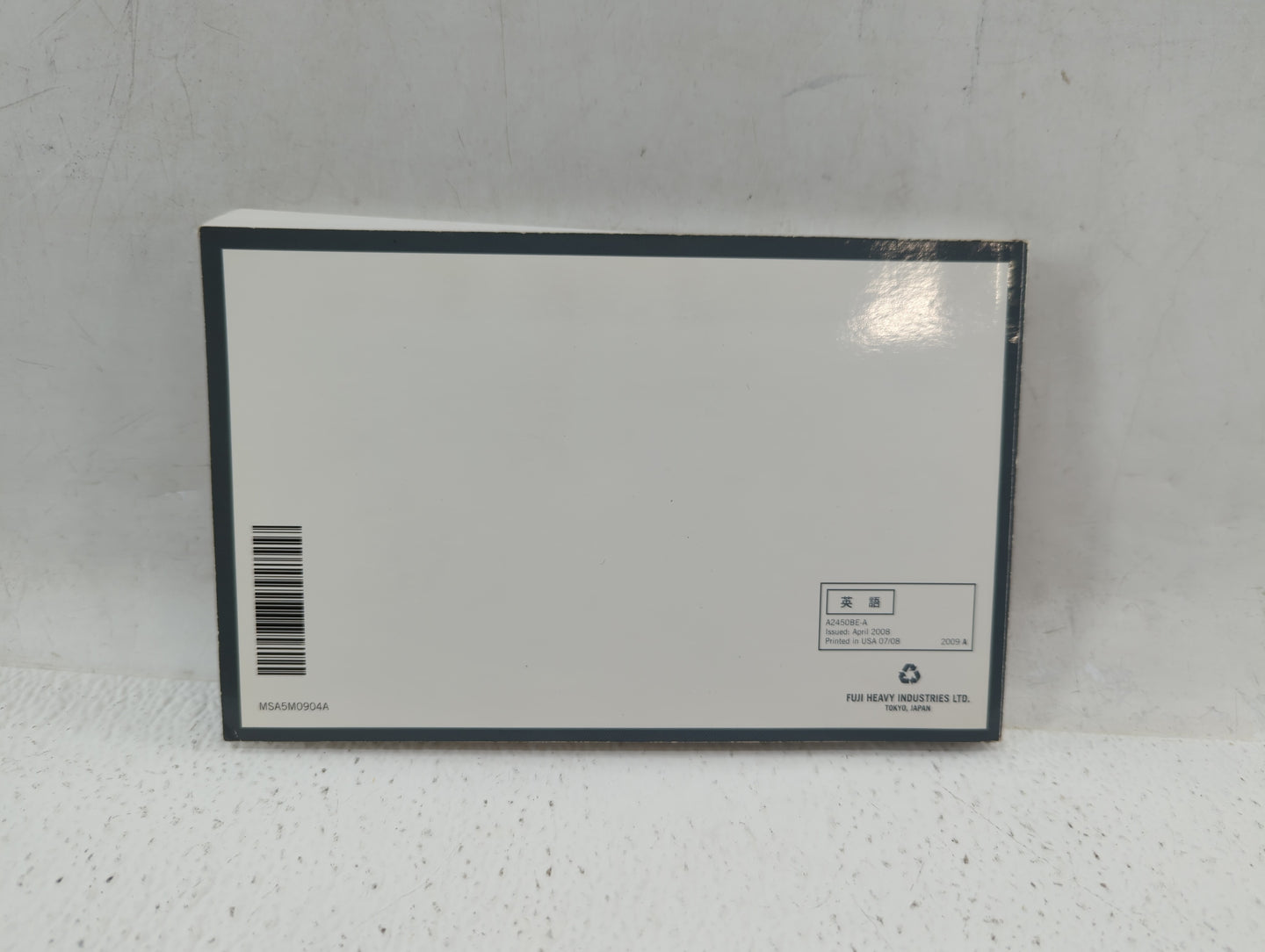 2008 Subaru Legacy Owners Manual Book Guide P/N:MSA5M0904A OEM Used Auto Parts - Oemusedautoparts1.com