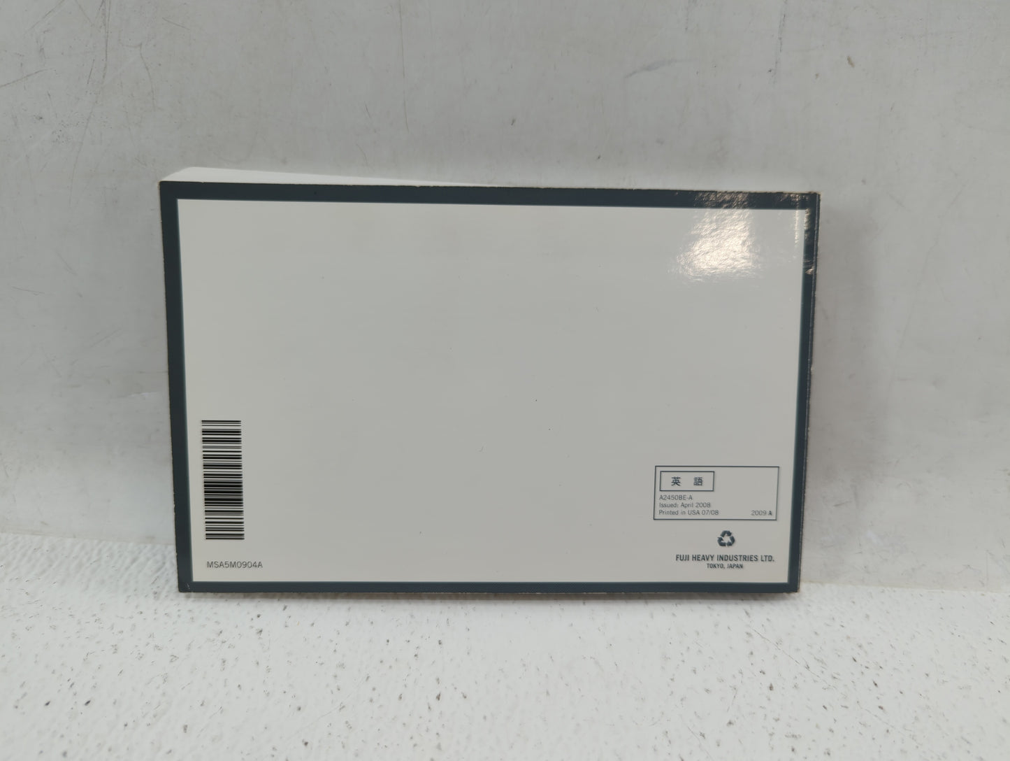 2008 Subaru Legacy Owners Manual Book Guide P/N:MSA5M0904A OEM Used Auto Parts - Oemusedautoparts1.com