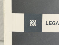2008 Subaru Legacy Owners Manual Book Guide OEM Used Auto Parts - Oemusedautoparts1.com