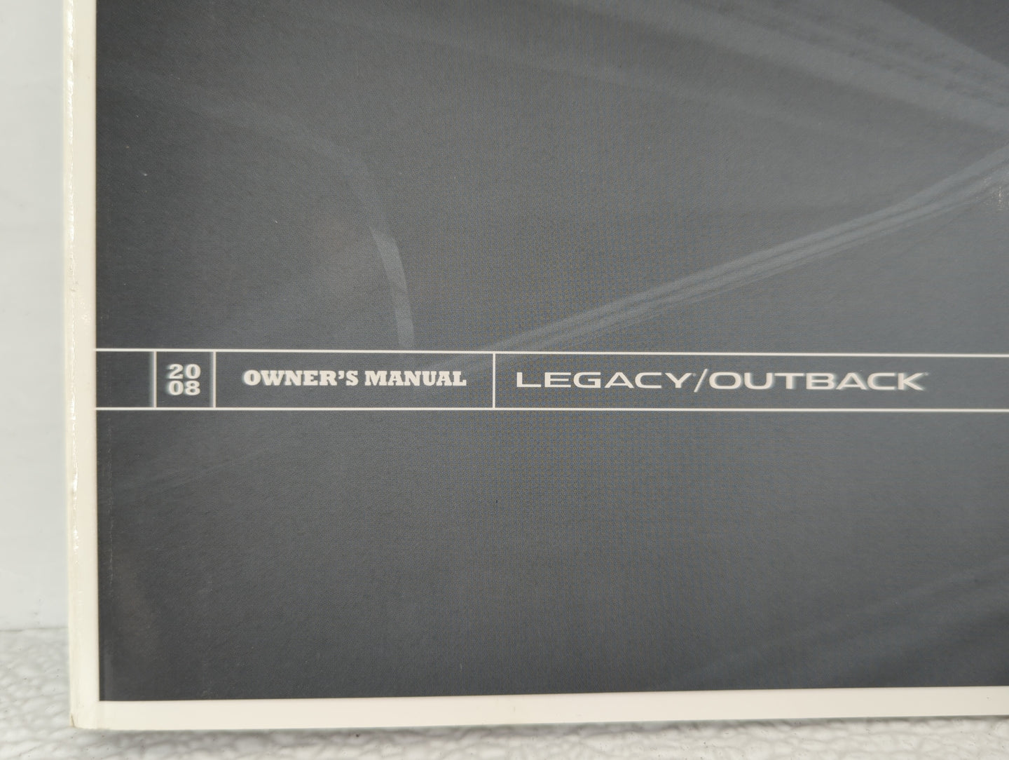 2008 Subaru Legacy Owners Manual Book Guide OEM Used Auto Parts - Oemusedautoparts1.com