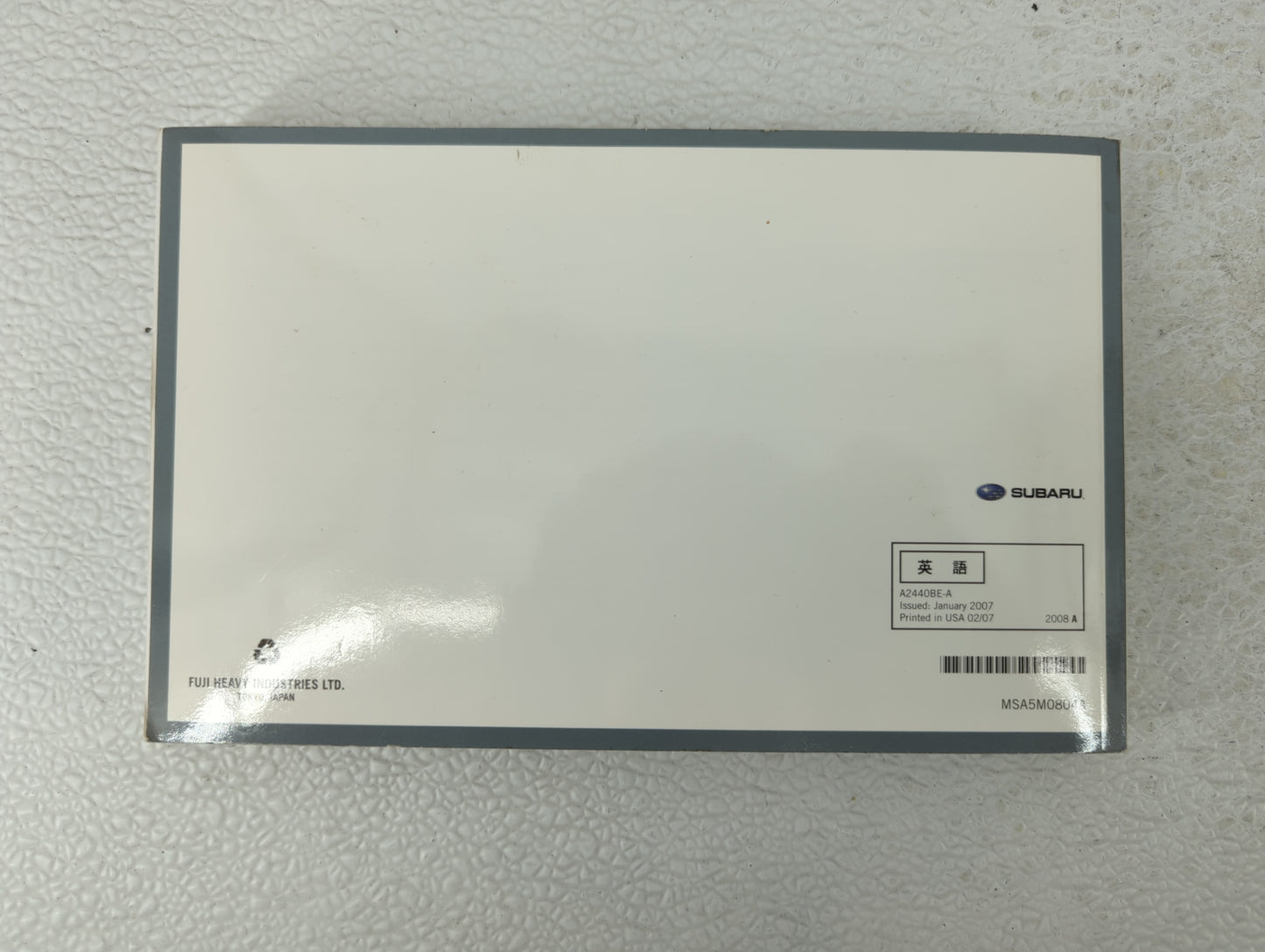 2008 Subaru Legacy Owners Manual Book Guide OEM Used Auto Parts - Oemusedautoparts1.com