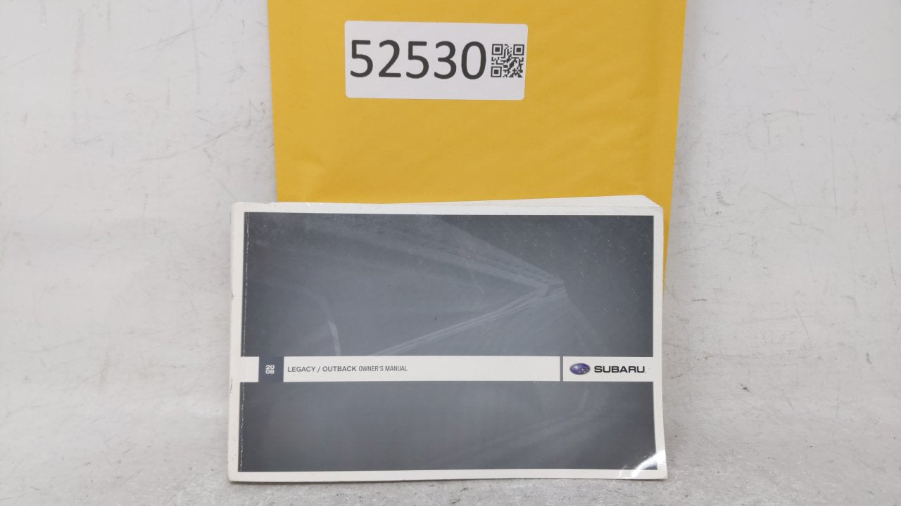 2008 Subaru Legacy Owners Manual Book Guide OEM Used Auto Parts - Oemusedautoparts1.com
