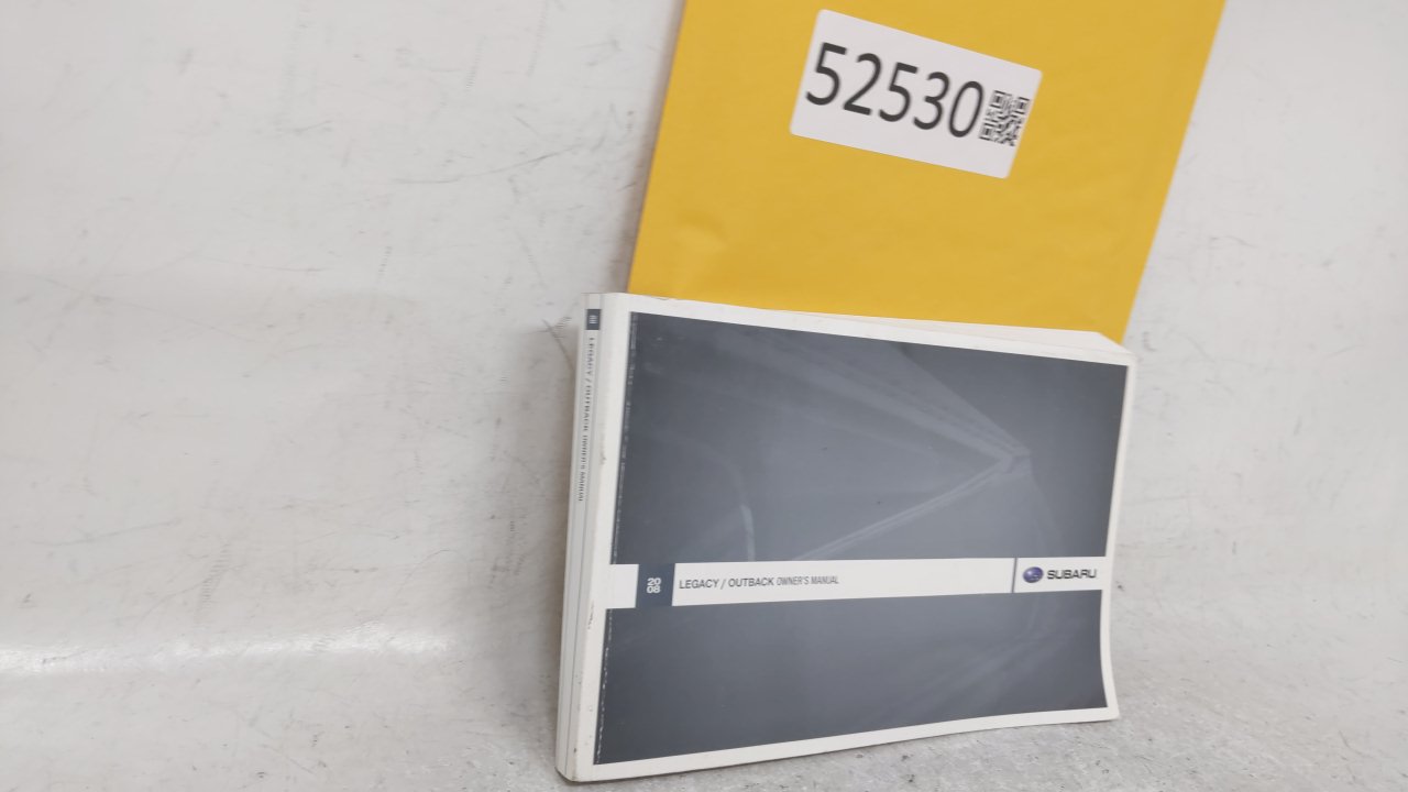 2008 Subaru Legacy Owners Manual Book Guide OEM Used Auto Parts - Oemusedautoparts1.com