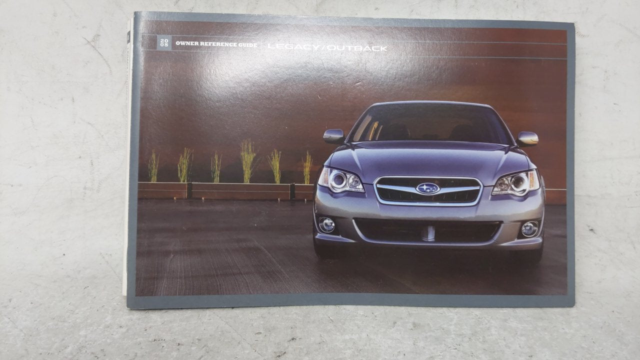 2008 Subaru Legacy Owners Manual Book Guide OEM Used Auto Parts - Oemusedautoparts1.com