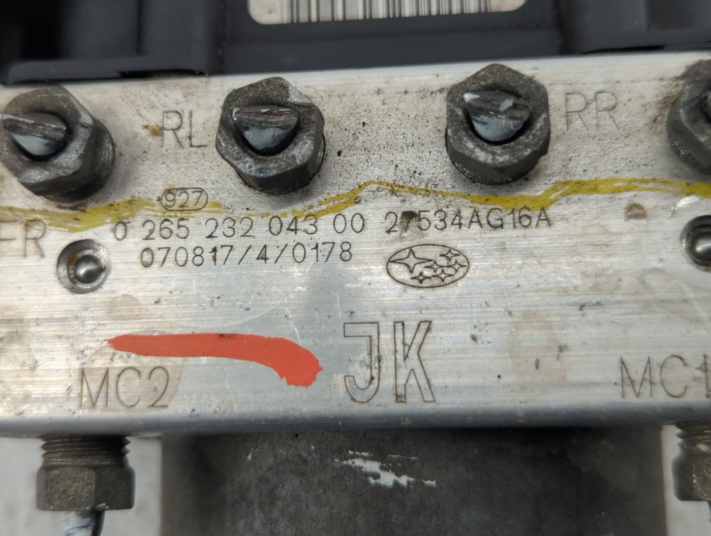 2007-2009 Subaru Legacy ABS Pump Control Module Replacement P/N:27534AG16A Fits Fits 2007 2008 2009 OEM Used Auto Parts - Oe