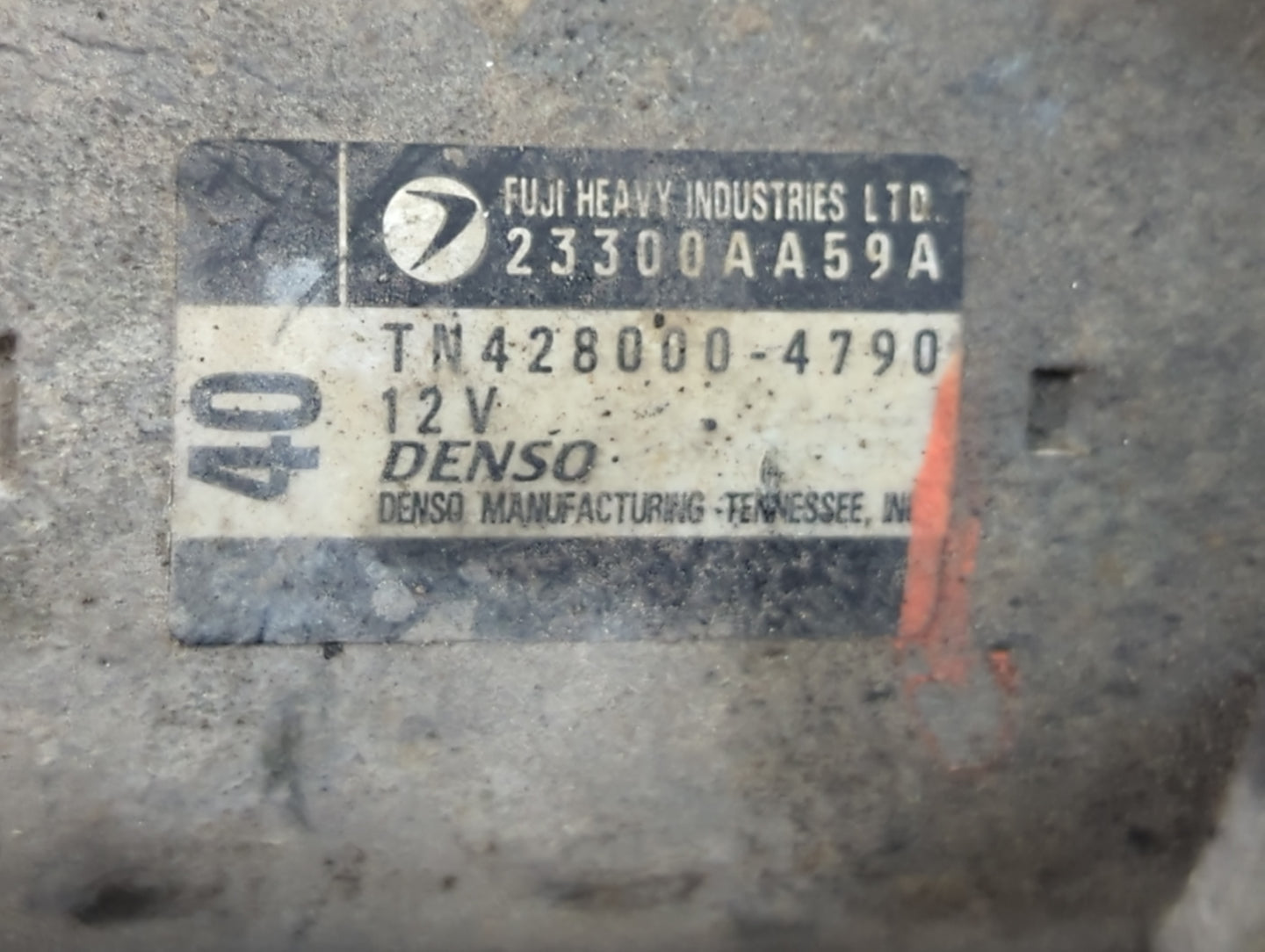 2008-2015 Subaru Legacy Car Starter Motor Solenoid OEM P/N:TN428000-4790 23300AA59A Fits OEM Used Auto Parts - Oemusedautopa