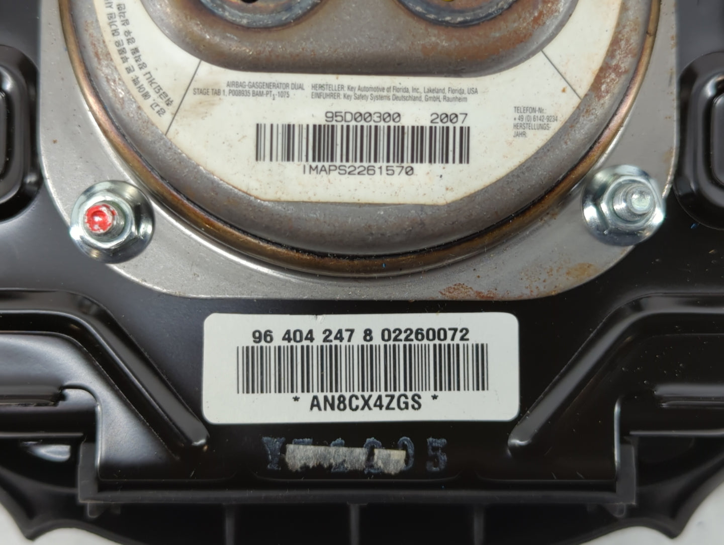 2004-2008 Suzuki Forenza Air Bag Driver Left Steering Wheel Mounted P/N:AN8CX4ZGS AN3CX0ATF Fits Fits 2004 2005 2006 2007 20