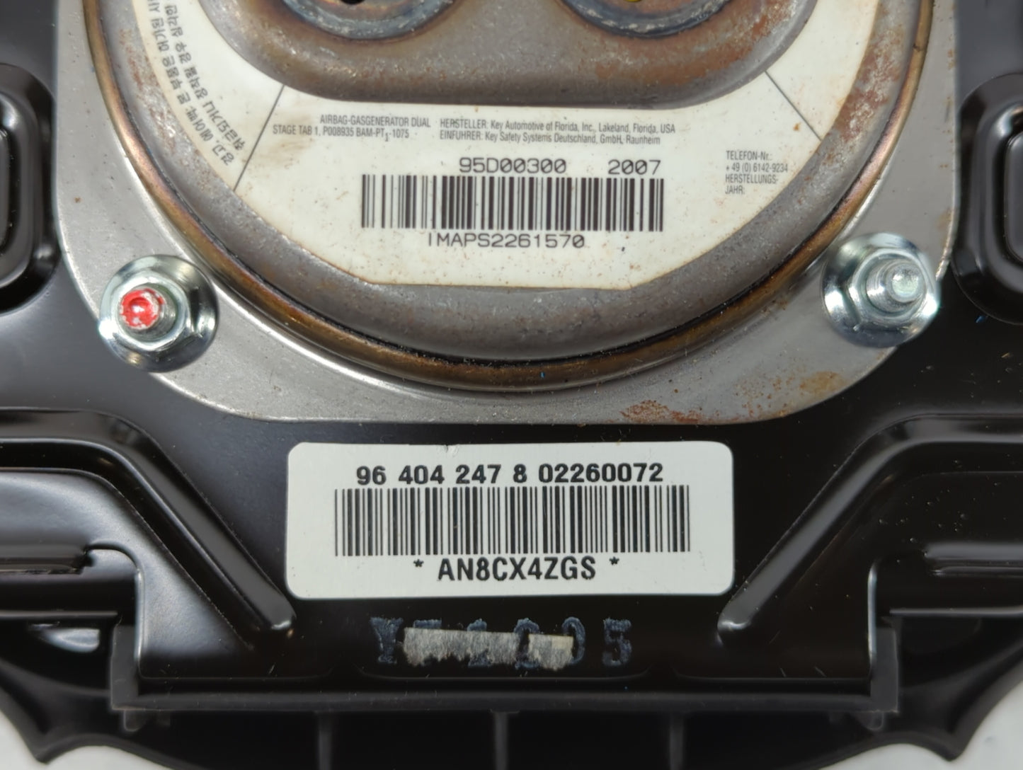 2004-2008 Suzuki Forenza Air Bag Driver Left Steering Wheel Mounted P/N:AN8CX4ZGS AN3CX0ATF Fits Fits 2004 2005 2006 2007 20