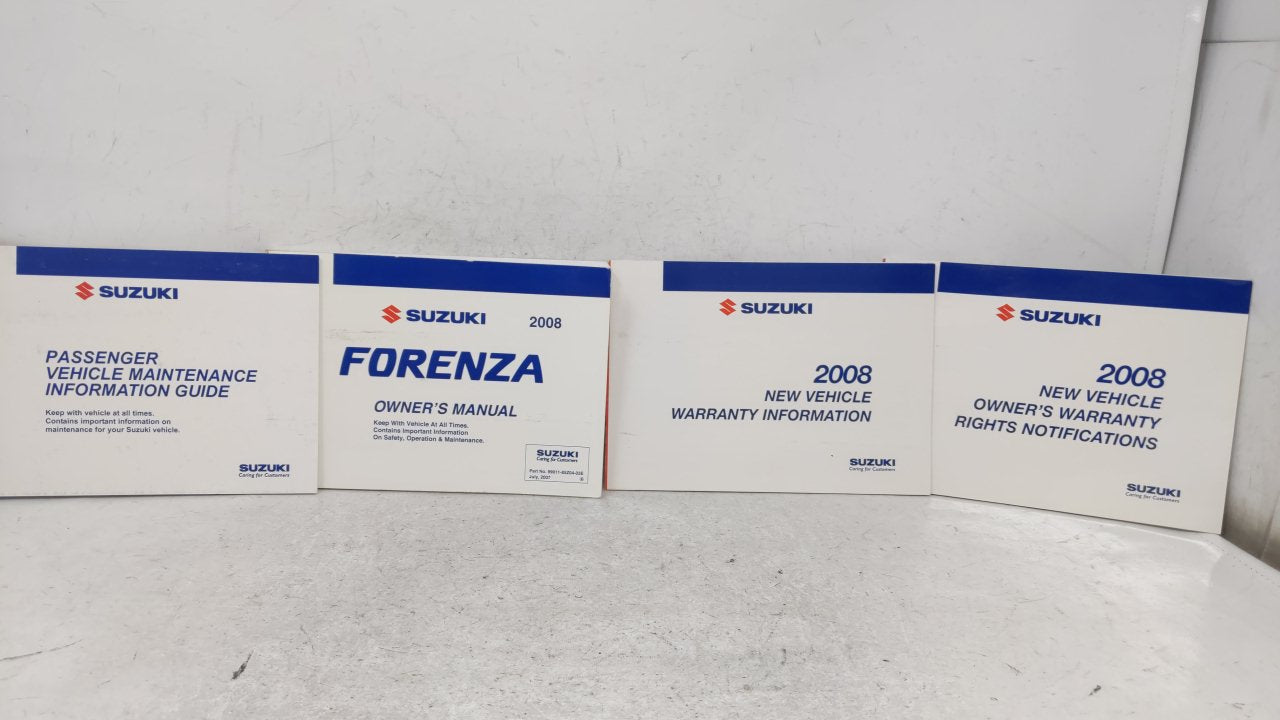 2008 Suzuki Forenza Owners Manual Book Guide OEM Used Auto Parts - Oemusedautoparts1.com