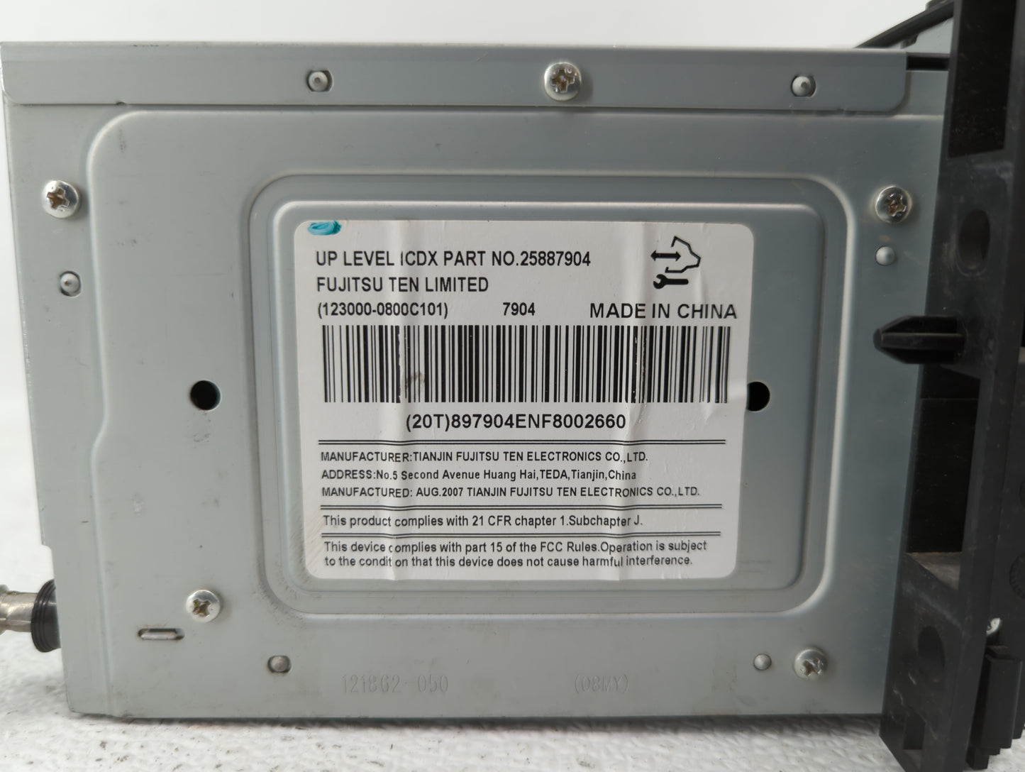 2008 Suzuki Vitara Radio AM FM Cd Player Receiver Replacement P/N:25887904 25994586, 25854785 Fits Fits 2007 2009 OEM Used A