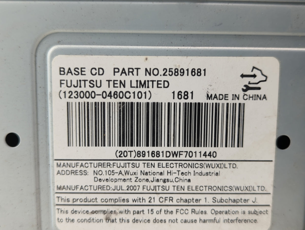 Suzuki Vitara Am Fm Cd Player Radio Receiver 572921 - Oemusedautoparts1.com