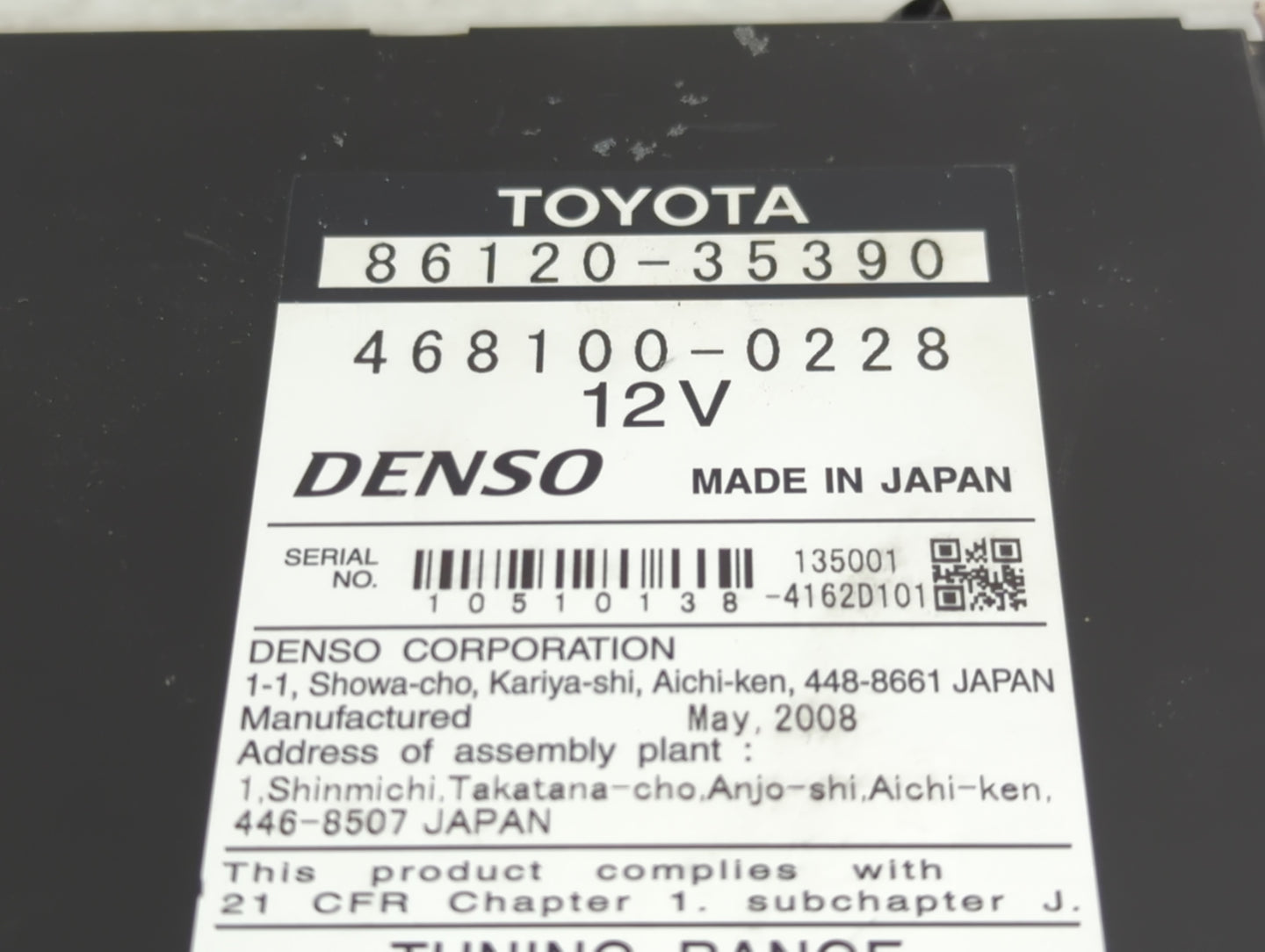 2006-2009 Toyota 4runner Radio Display Info Screen Oem - Oemusedautoparts1.com