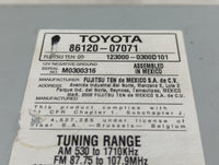 2008-2010 Toyota Avalon Radio AM FM Cd Player Receiver Replacement P/N:86120-07071 Fits Fits 2008 2009 2010 OEM Used Auto Pa
