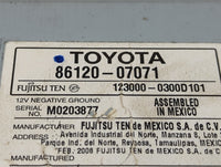 2008-2010 Toyota Avalon Radio AM FM Cd Player Receiver Replacement P/N:86120-07071 Fits Fits 2008 2009 2010 OEM Used Auto Pa
