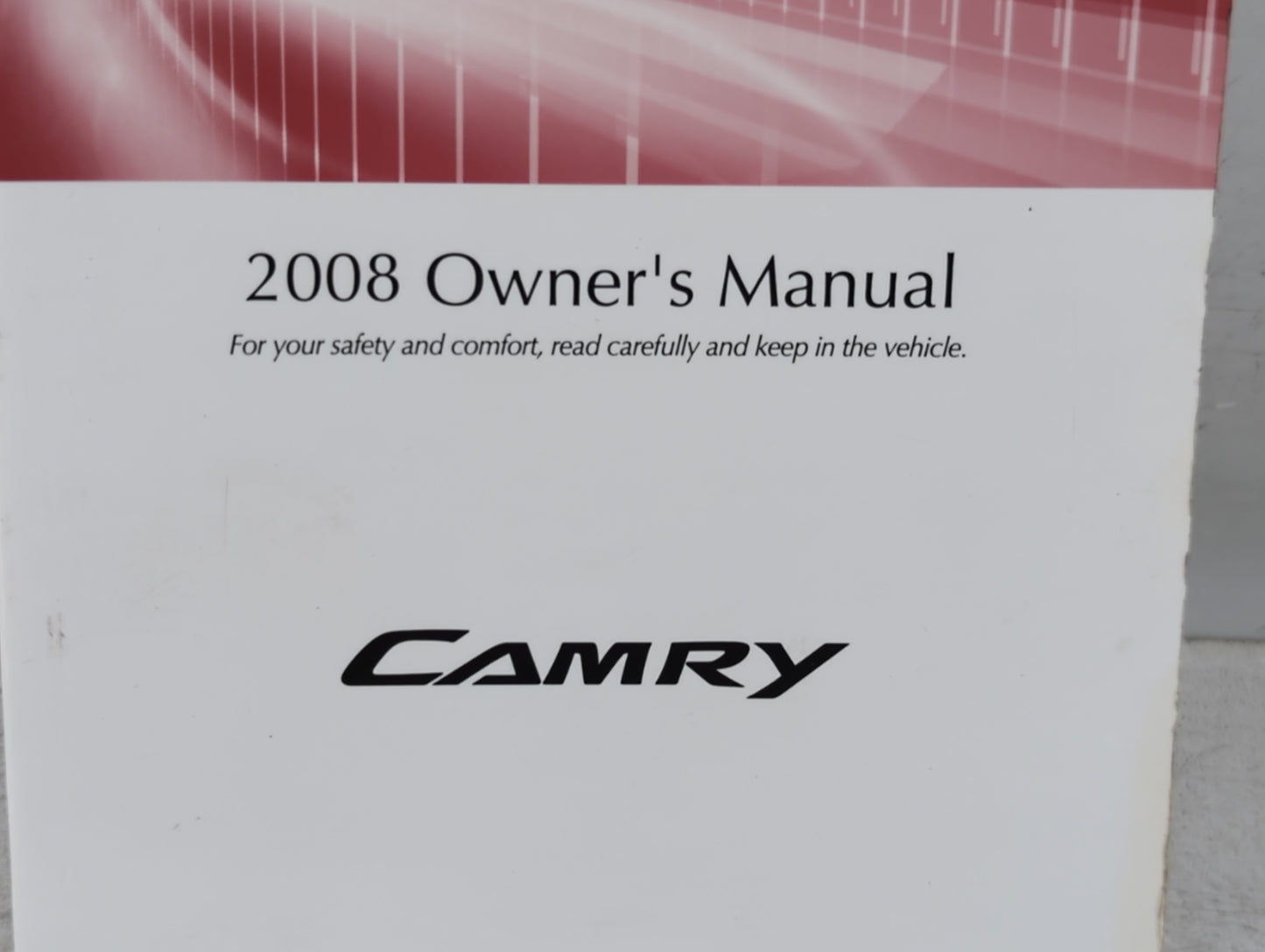 2008 Toyota Camry Owners Manual Book Guide P/N:01999-33751 OEM Used Auto Parts - Oemusedautoparts1.com