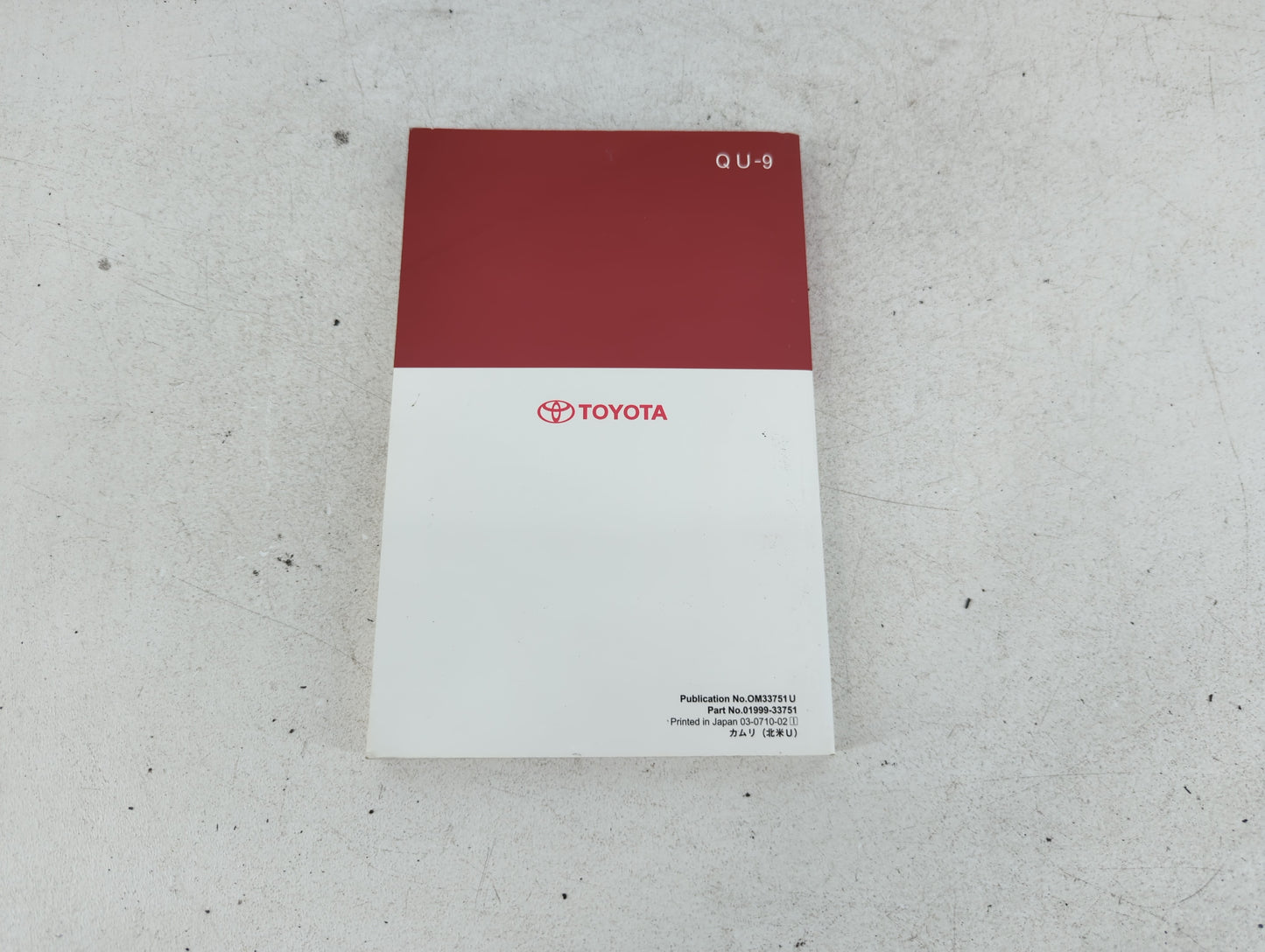 2008 Toyota Camry Owners Manual Book Guide P/N:01999-33751 OEM Used Auto Parts - Oemusedautoparts1.com