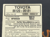 2007-2009 Toyota Camry Radio AM FM Cd Player Receiver Replacement P/N:86120-06181 Fits Fits 2007 2008 2009 OEM Used Auto Par