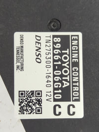 2008-2009 Toyota Camry PCM Engine Control Computer ECU ECM PCU OEM P/N:89661-06G10 275300-1640 Fits Fits 2008 2009 OEM Used 