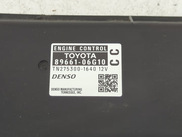 2008-2009 Toyota Camry PCM Engine Control Computer ECU ECM PCU OEM P/N:89661-06G10 TN275300-1640 Fits Fits 2008 2009 OEM Used Auto Parts