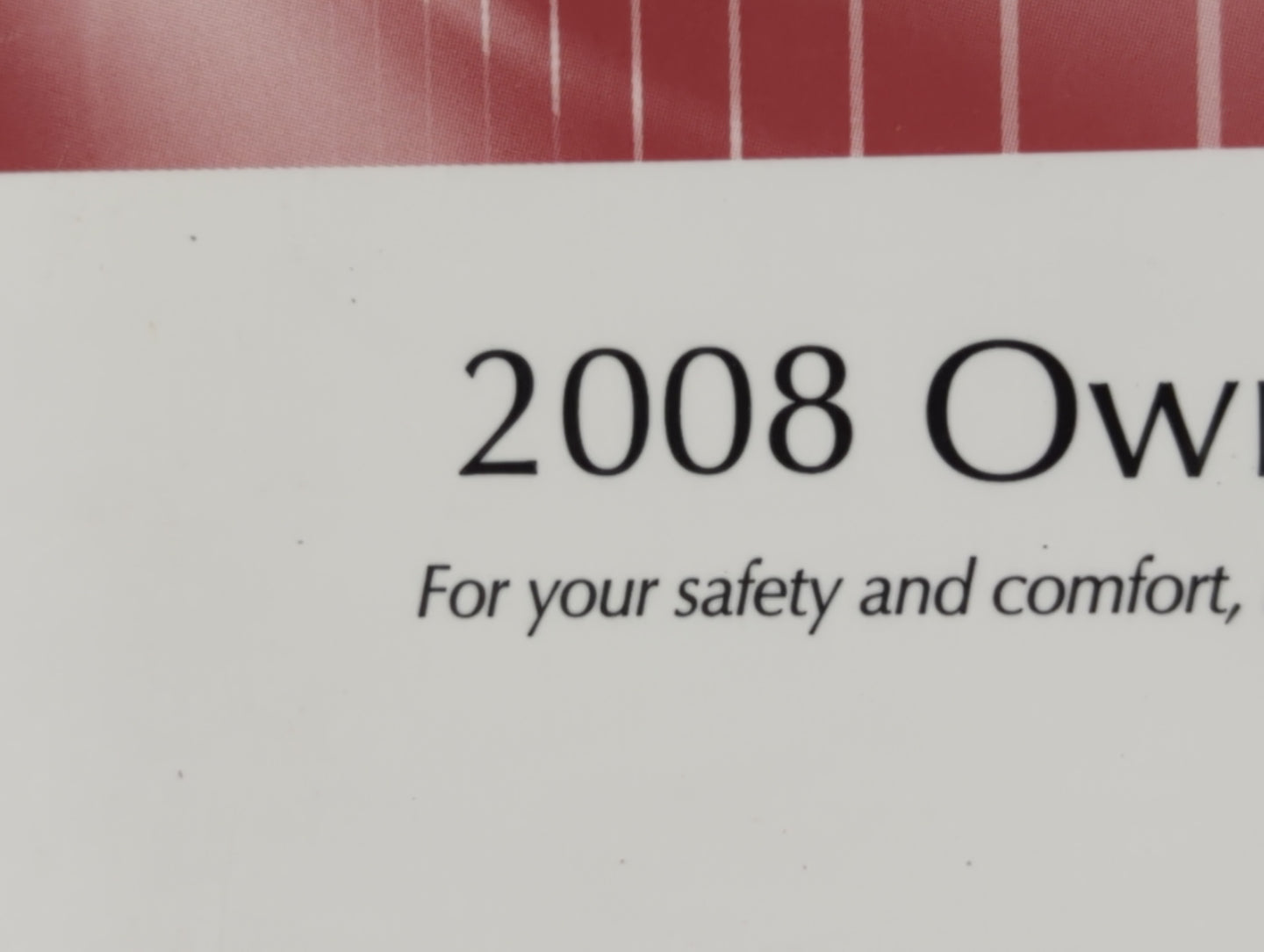 2008 Toyota Camry Owners Manual Book Guide OEM Used Auto Parts - Oemusedautoparts1.com