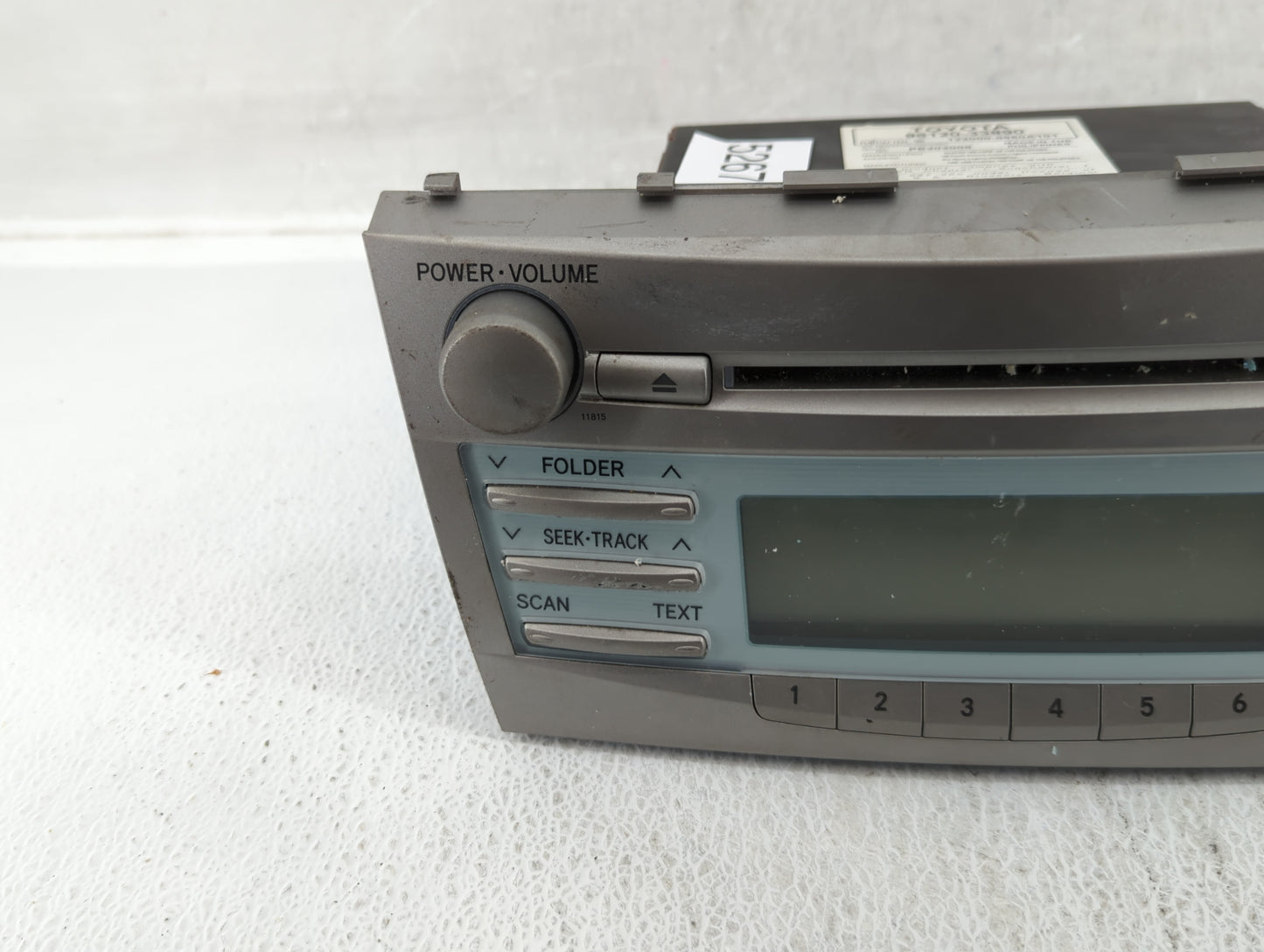 2007-2009 Toyota Camry Am Fm Cd Player Radio Receiver - Oemusedautoparts1.com