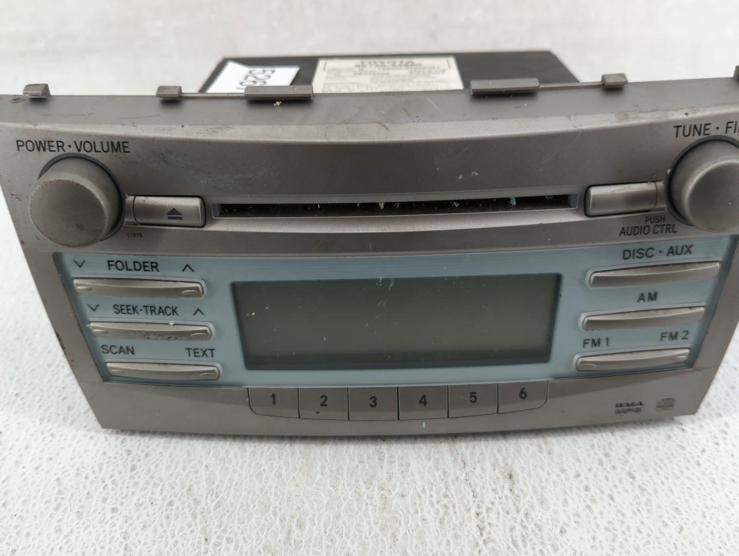 2007-2009 Toyota Camry Am Fm Cd Player Radio Receiver - Oemusedautoparts1.com
