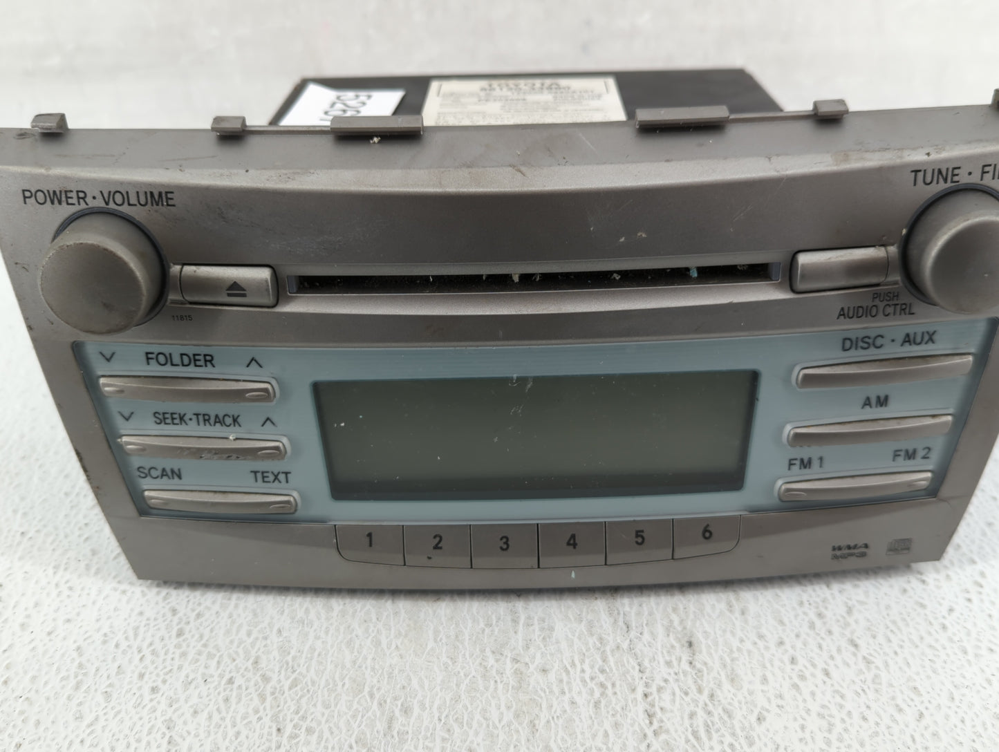 2007-2009 Toyota Camry Am Fm Cd Player Radio Receiver - Oemusedautoparts1.com