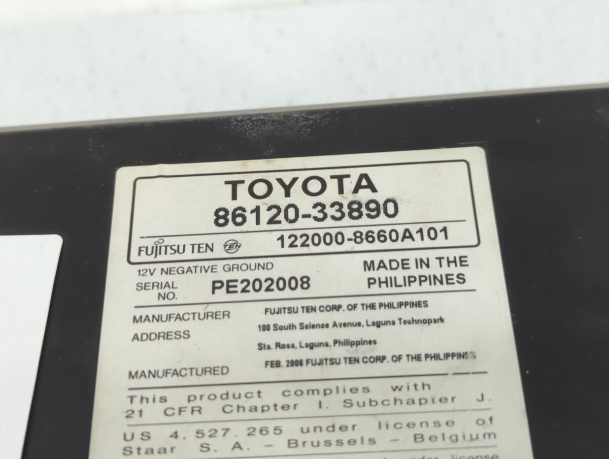 2007-2009 Toyota Camry Am Fm Cd Player Radio Receiver 526791 - Oemusedautoparts1.com