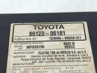 2007-2009 Toyota Camry Radio AM FM Cd Player Receiver Replacement P/N:123000-0660A 86120-06181 Fits Fits 2007 2008 2009 OEM 