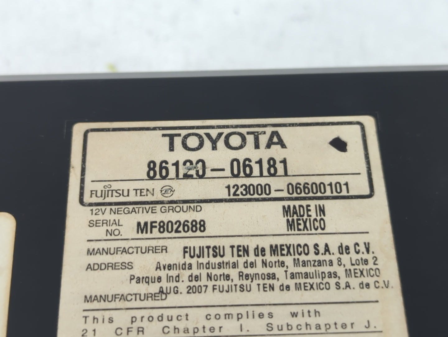 2007-2009 Toyota Camry Undefined - Oemusedautoparts1.com