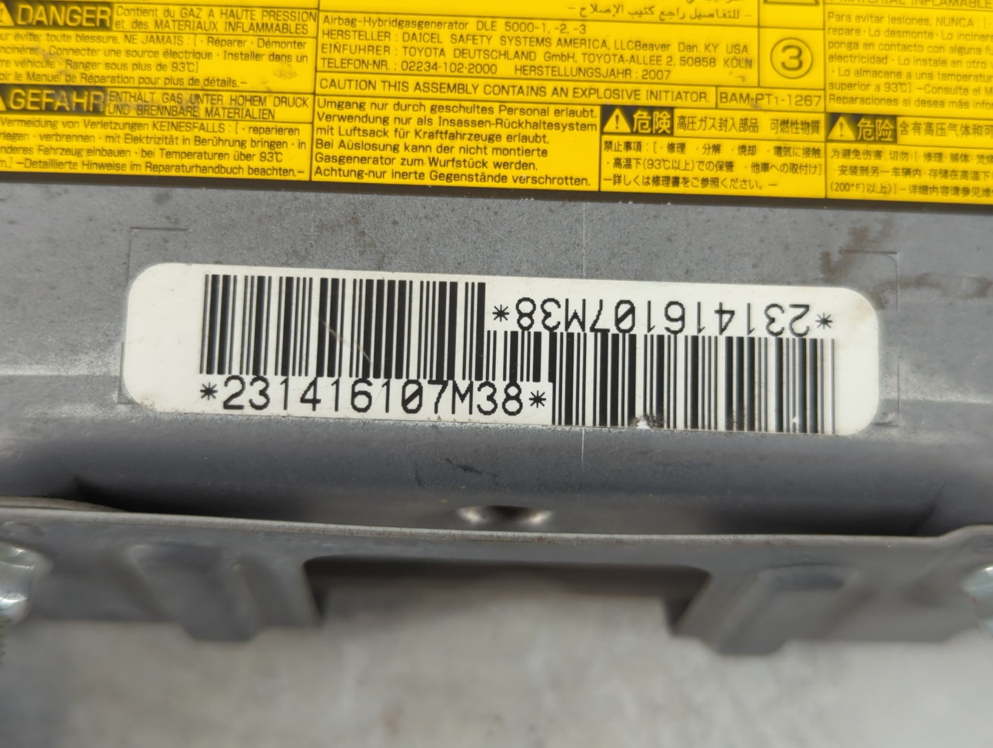 2007-2011 Toyota Camry Air Bag Driver Left Knee OEM Fits Fits 2007 2008 2009 2010 2011 OEM Used Auto Parts - Oemusedautopart
