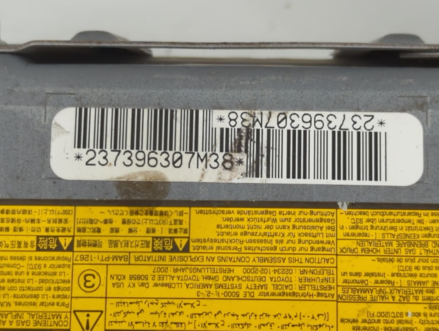 2007-2011 Toyota Camry Air Bag Driver Left Steering Wheel Mounted Fits Fits 2007 2008 2009 2010 2011 OEM Used Auto Parts - O