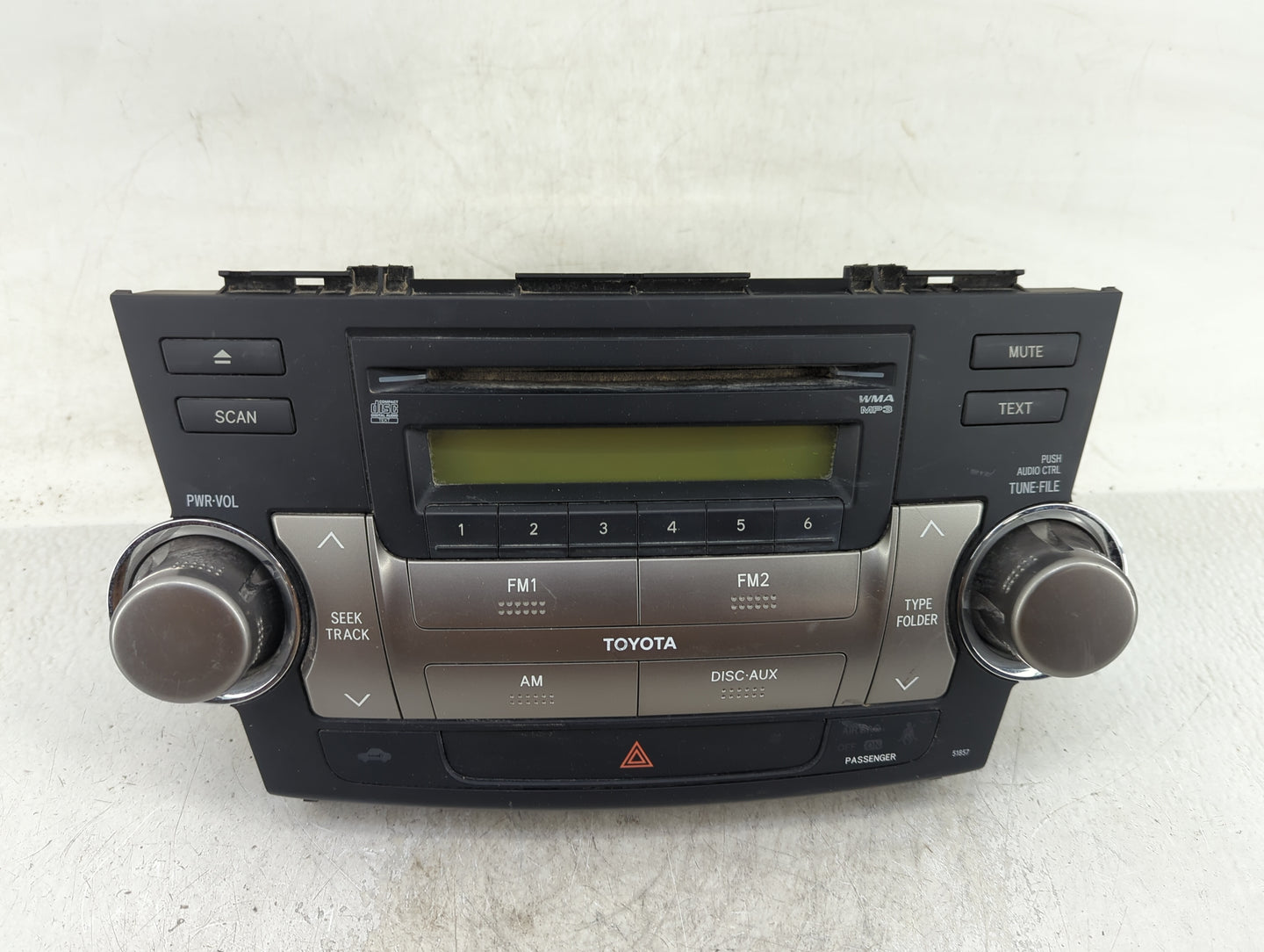 2008-2010 Toyota Highlander Radio AM FM Cd Player Receiver Replacement P/N:86120-48E40-C0 Fits Fits 2008 2009 2010 OEM Used 