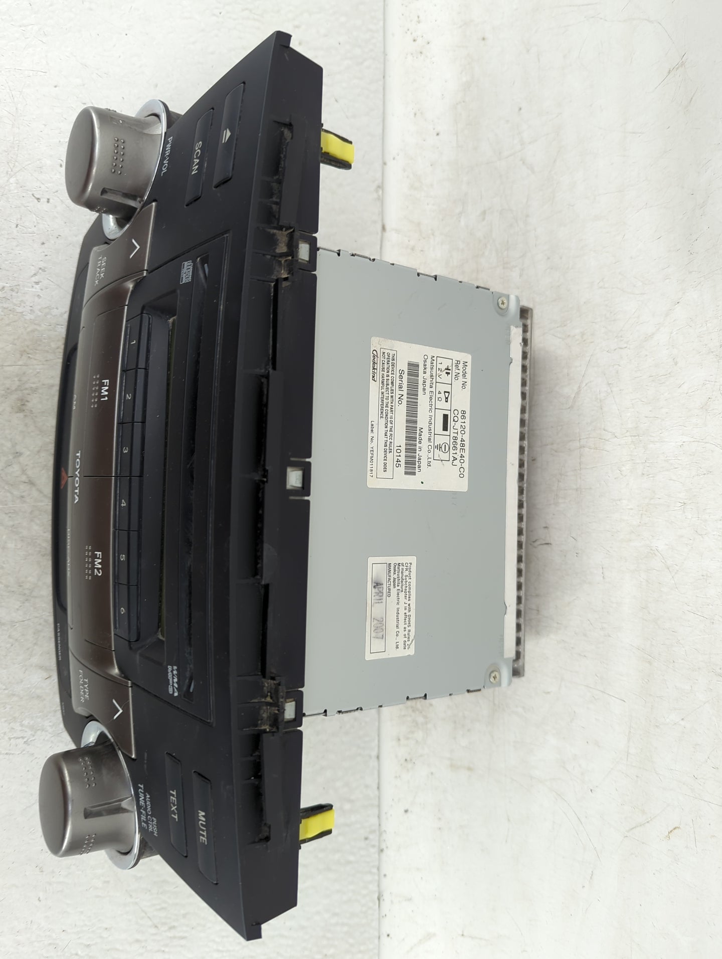 2008-2010 Toyota Highlander Radio AM FM Cd Player Receiver Replacement P/N:86120-48E40-C0 Fits Fits 2008 2009 2010 OEM Used 