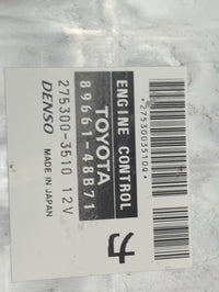 2008 Toyota Highlander PCM Engine Control Computer ECU ECM PCU OEM P/N:89661-48B71 275300-3510 Fits OEM Used Auto Parts - Oe