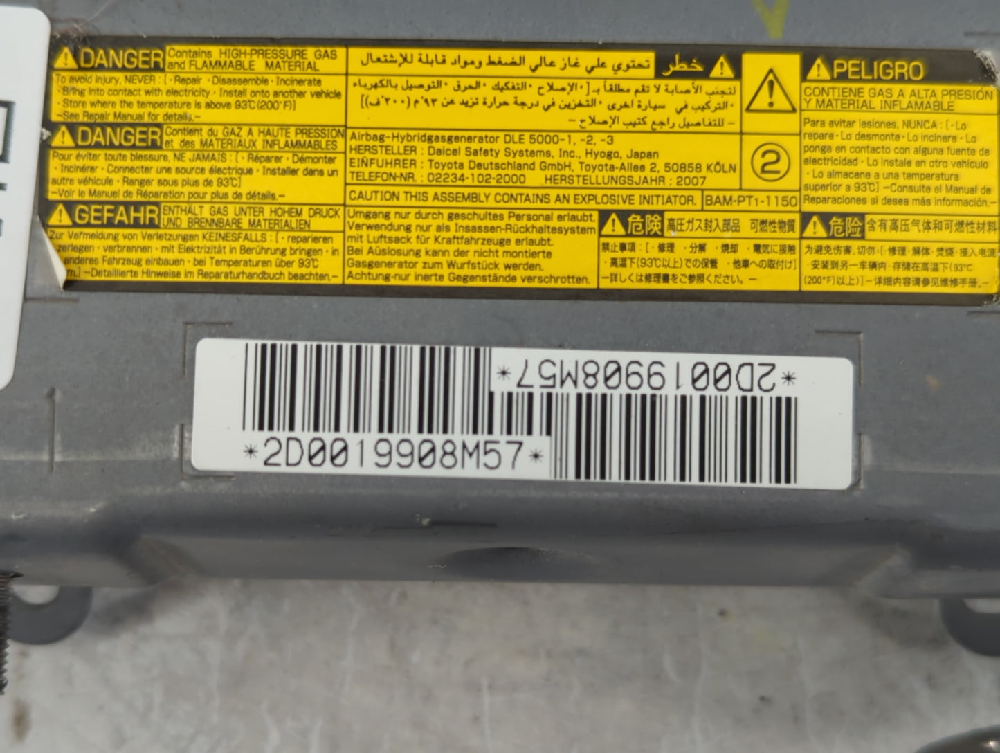 2008-2013 Toyota Highlander Passenger Curtain Air Bag Oem 838347 - Oemusedautoparts1.com