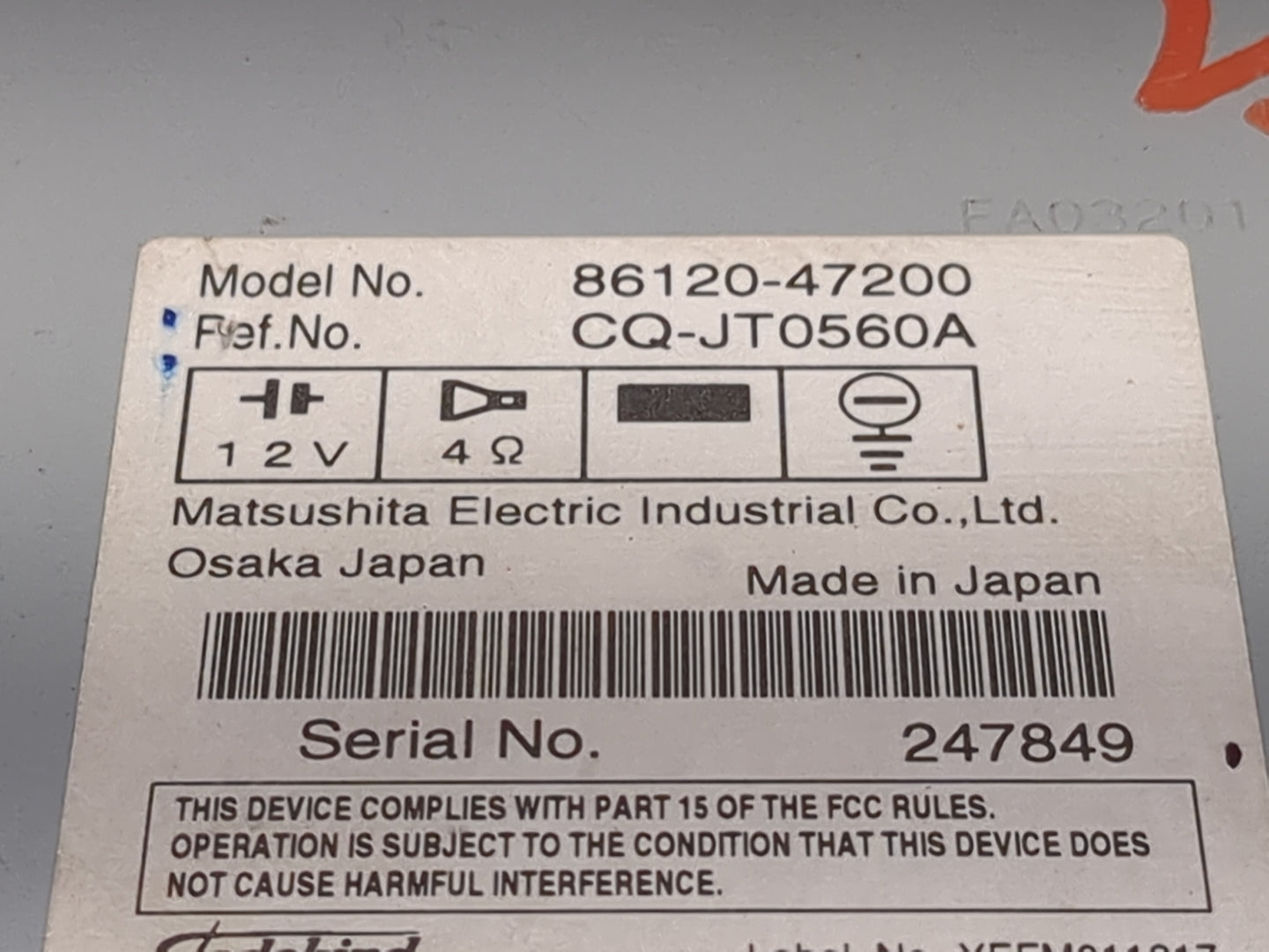 2006-2009 Toyota Prius Radio AM FM Cd Player Receiver Replacement P/N:86120-47200 CQ-JT0560A Fits Fits 2006 2007 2008 2009 O