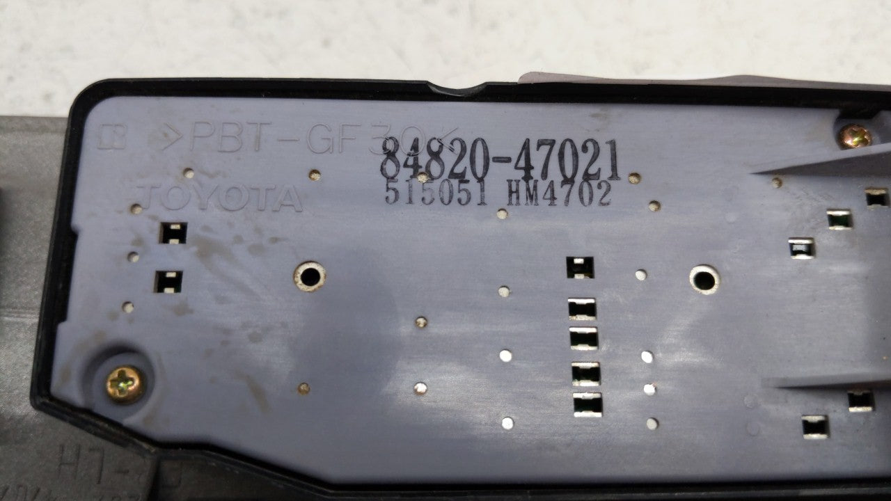 2004-2009 Toyota Prius Master Power Window Switch Replacement Driver Side Left P/N:84820-47050 84820-47021 Fits OEM Used Aut