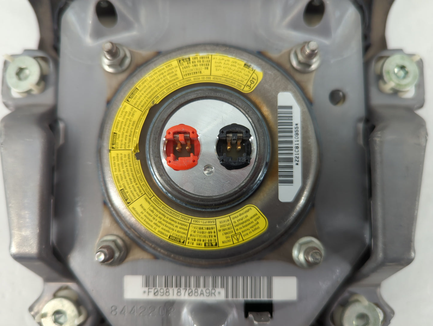 2006-2009 Toyota Prius Air Bag Driver Left Steering Wheel Mounted P/N:F09818708A9R 8442202 Fits Fits 2006 2007 2008 2009 OEM