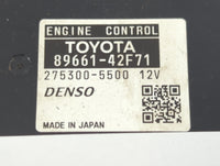 2008 Toyota Rav4 PCM Engine Control Computer ECU ECM PCU OEM P/N:89661-42F71 Fits OEM Used Auto Parts - Oemusedautoparts1.co