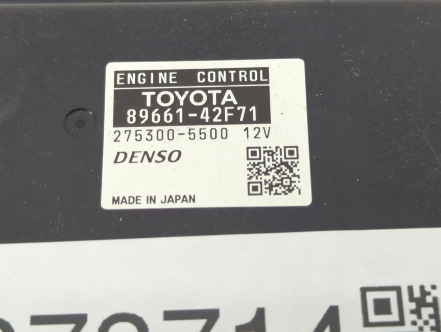 2008 Toyota Rav4 PCM Engine Control Computer ECU ECM PCU OEM P/N:89661-42F71 Fits OEM Used Auto Parts - Oemusedautoparts1.co