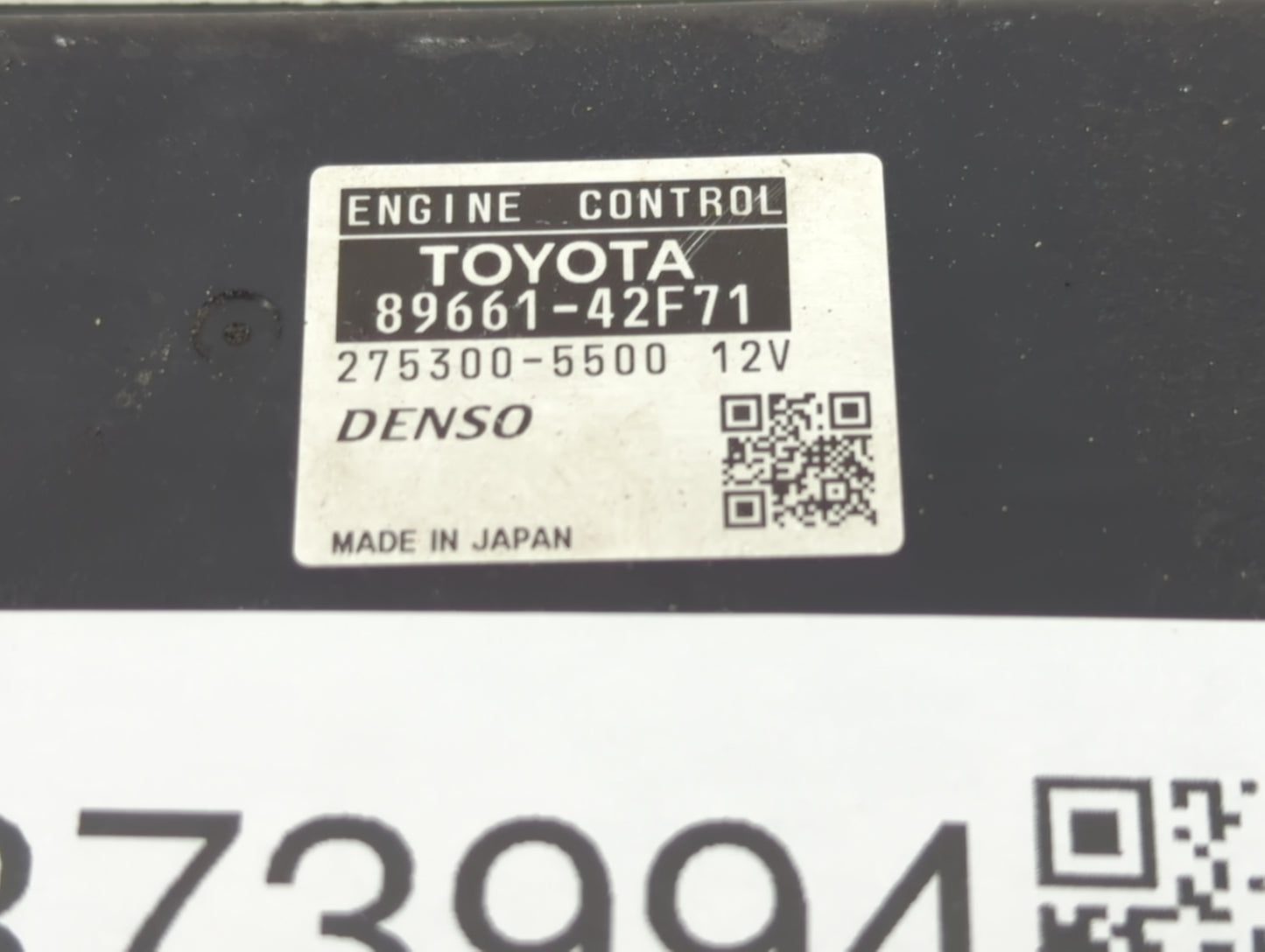 2008 Toyota Rav4 PCM Engine Control Computer ECU ECM PCU OEM P/N:275300-5500 89661-42F71 Fits OEM Used Auto Parts - Oemuseda