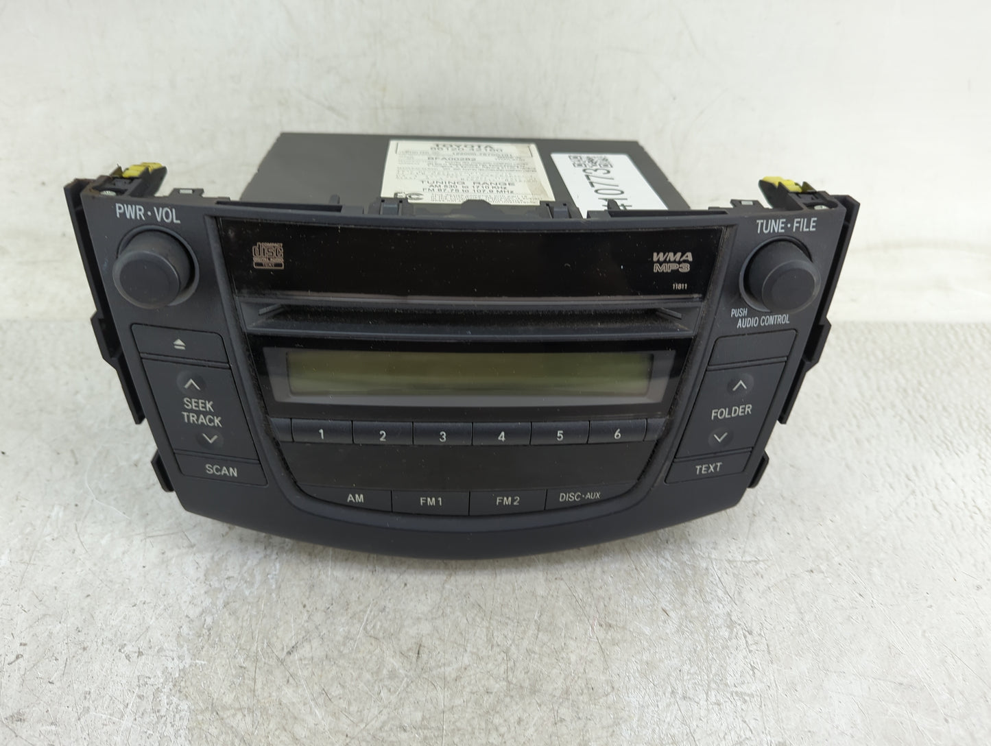 2006-2008 Toyota Rav4 Radio AM FM Cd Player Receiver Replacement P/N:86120-42160 Fits Fits 2006 2007 2008 OEM Used Auto Part