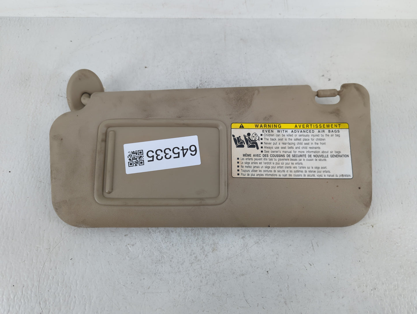 2006-2009 Toyota Rav4 Sun Visor Shade Replacement Driver Left Mirror Fits Fits 2006 2007 2008 2009 OEM Used Auto Parts - Oem