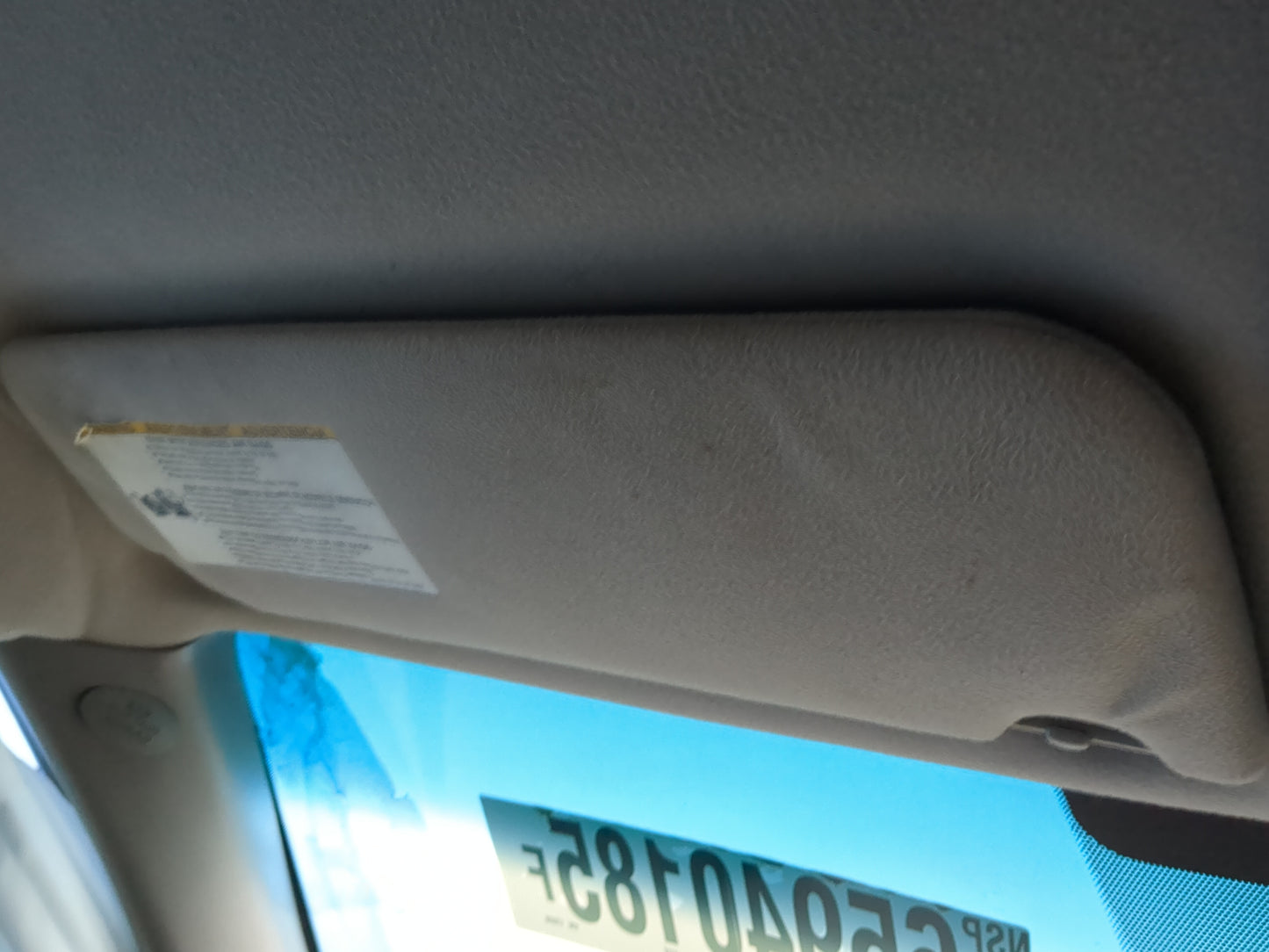 2005-2010 Toyota Sienna Sun Visor Shade Replacement Driver Left Mirror Fits Fits 2005 2006 2007 2008 2009 2010 OEM Used Auto