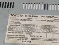 2008-2010 Toyota Sienna Radio AM FM Cd Player Receiver Replacement P/N:86120-08200 86120-08210 Fits Fits 2008 2009 2010 OEM 