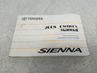 compare product 2008 Toyota Sienna Owners Manual Book Guide P/N:01999-45455 OEM Used Auto Parts