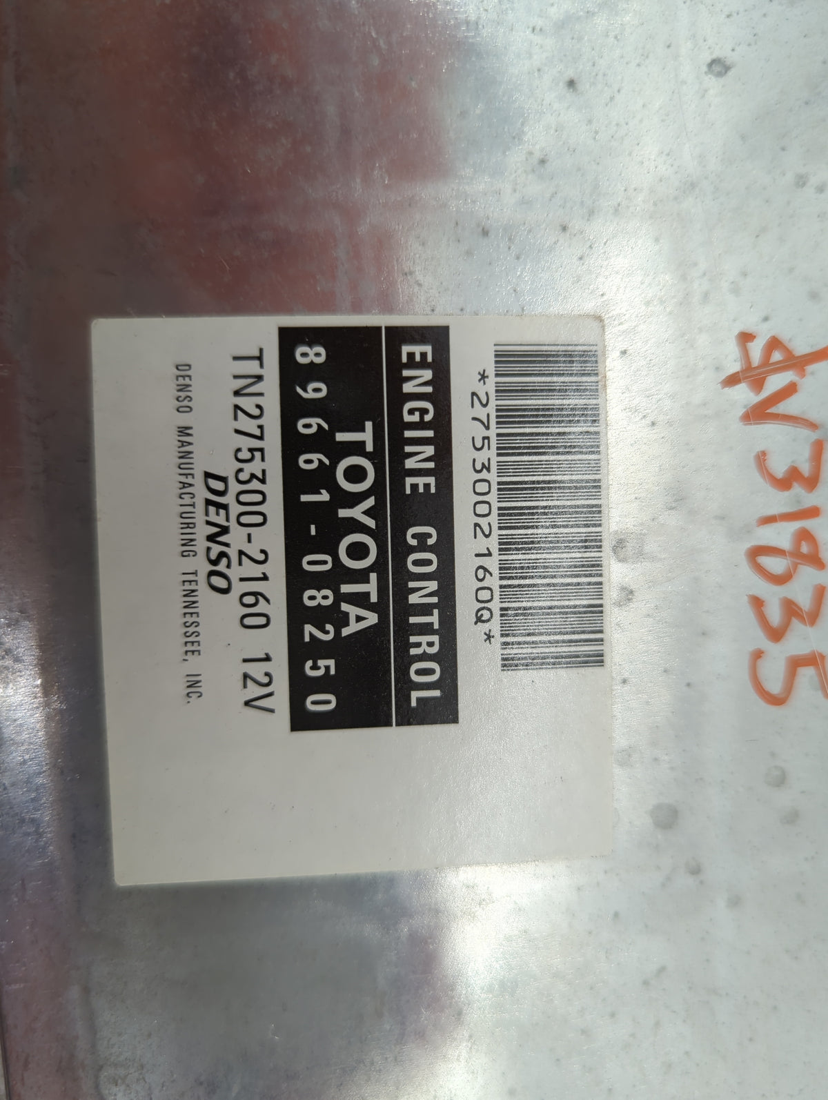 2008 Toyota Sienna PCM Engine Control Computer ECU ECM PCU OEM P/N:89661-08250 TN275300-2160, 2753002160Q Fits OEM Used Auto